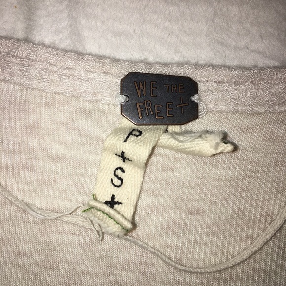 Free People oatmeal colored thermal sweater - Picture 7 of 8